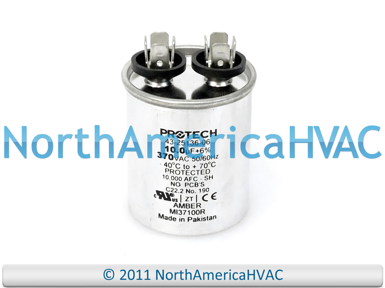 OEM Rheem Ruud Capacitor 10 uf 370 Z23S3710M Replaces 432513606